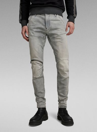 5620 3D Zip Knee Skinny Jeans | グレー | G-Star RAW® JP